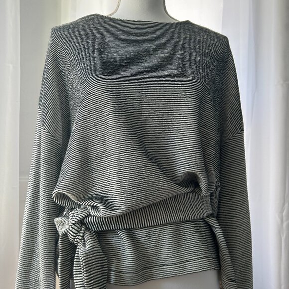 French Connection Tops - French Connection Striped Viscose Slouchy Top.